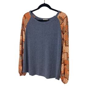 La Meil Large Boho Indie Retro Bell Sleeve Printed Large Tunic